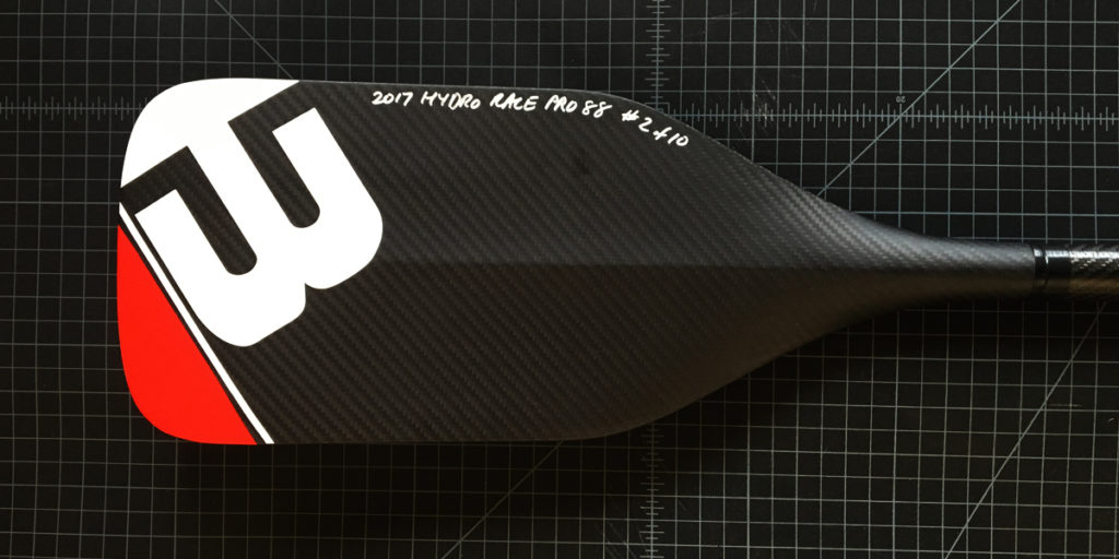 hydro sup race paddle, scooped dihedral, sup paddle, fastest sup paddle, best race paddle, lightest sup paddle, lightest sup race paddle, paddle for racing, innovation, carbon fiber