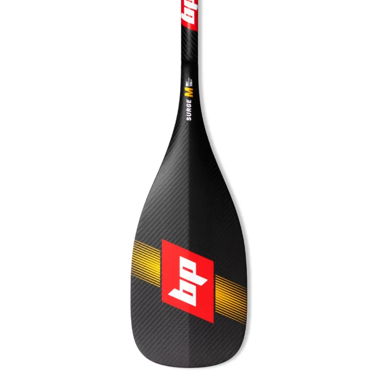 Surge SUP surfing paddle, lightweight, agile, and strong. Built by Black Project SUP.