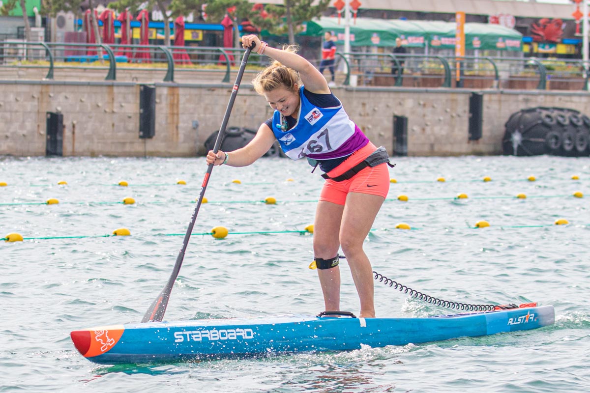 sup, standup paddling, paddle board, ICF, icf world championships, Fiona Wylde, paddle, race paddle, tiger fin, starboard all star