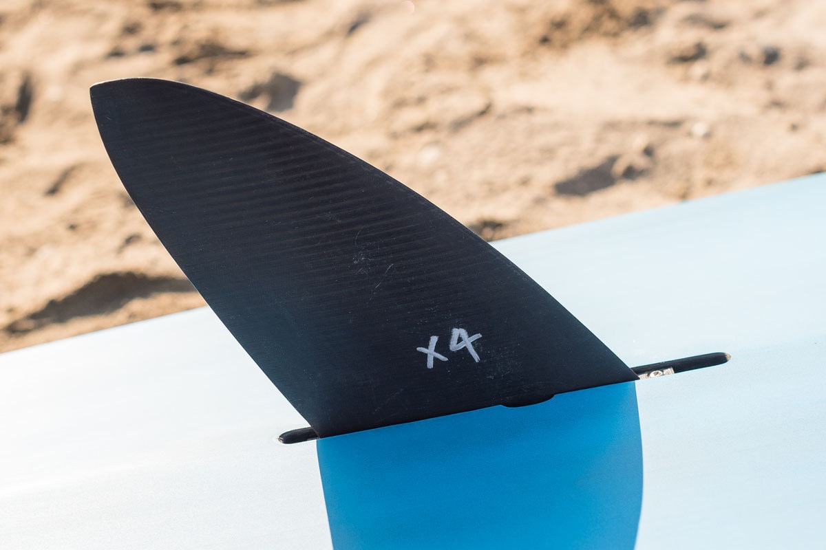 3d printed prototype sup race fin, nylonX, carbon infused filament, condor fin prototype