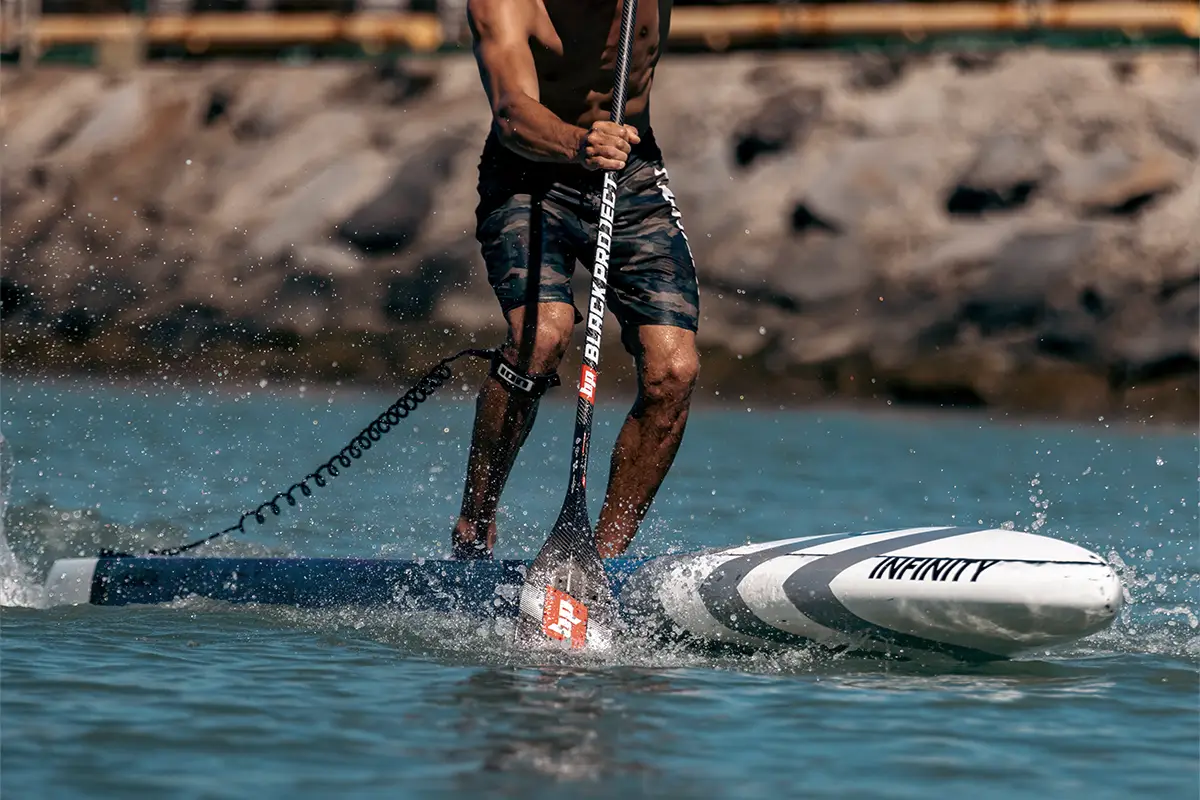 Hydro SprintX, SUP racing paddle, sup paddle, carbon paddle, fastest sup paddle, best sup paddle, best paddle for sprinting, sprint racing, world championship winning paddle, Seychelle Webster, what paddle does Seychelle Webster use, React+ Technology, Black Project, Black Project SUP.