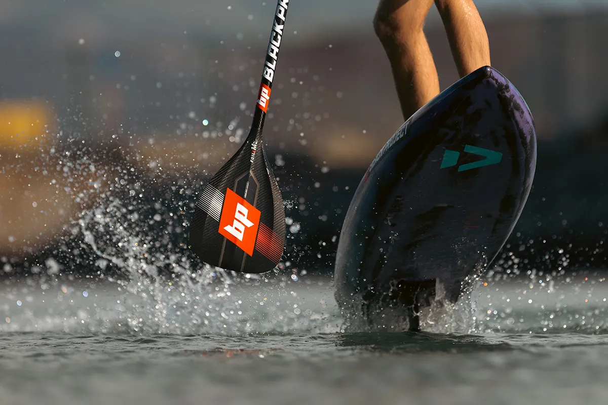 React+ technology, sup paddle, sup foil paddle, black project sup, sup racing paddle, FoilX, downwind foiling