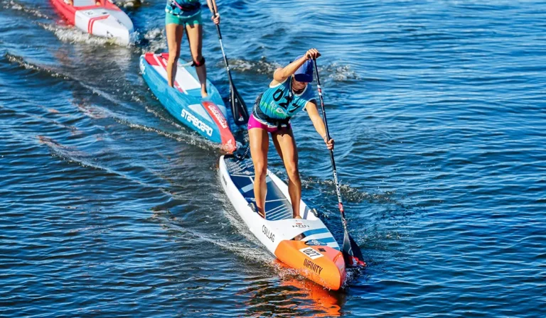 Csillag Kocsis racing with the Hydro SynergyX at the ICF world championships