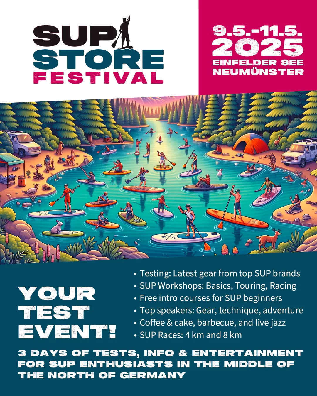 Synergy Tour Germany - Sup paddle and fin demo weekend.