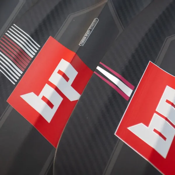 Closeup of Nexus sup racing paddle by Black Project.