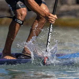 Black Project paddle being used under high strain, 2-year warranty on all parts.